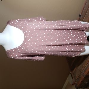 Maurice's 24/7 Brown Polka Dot Tshirt (0624) 💥